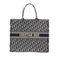DIOR LARGE BOOK TOTE BLUE BLUE OBLIQUE JACQUARD