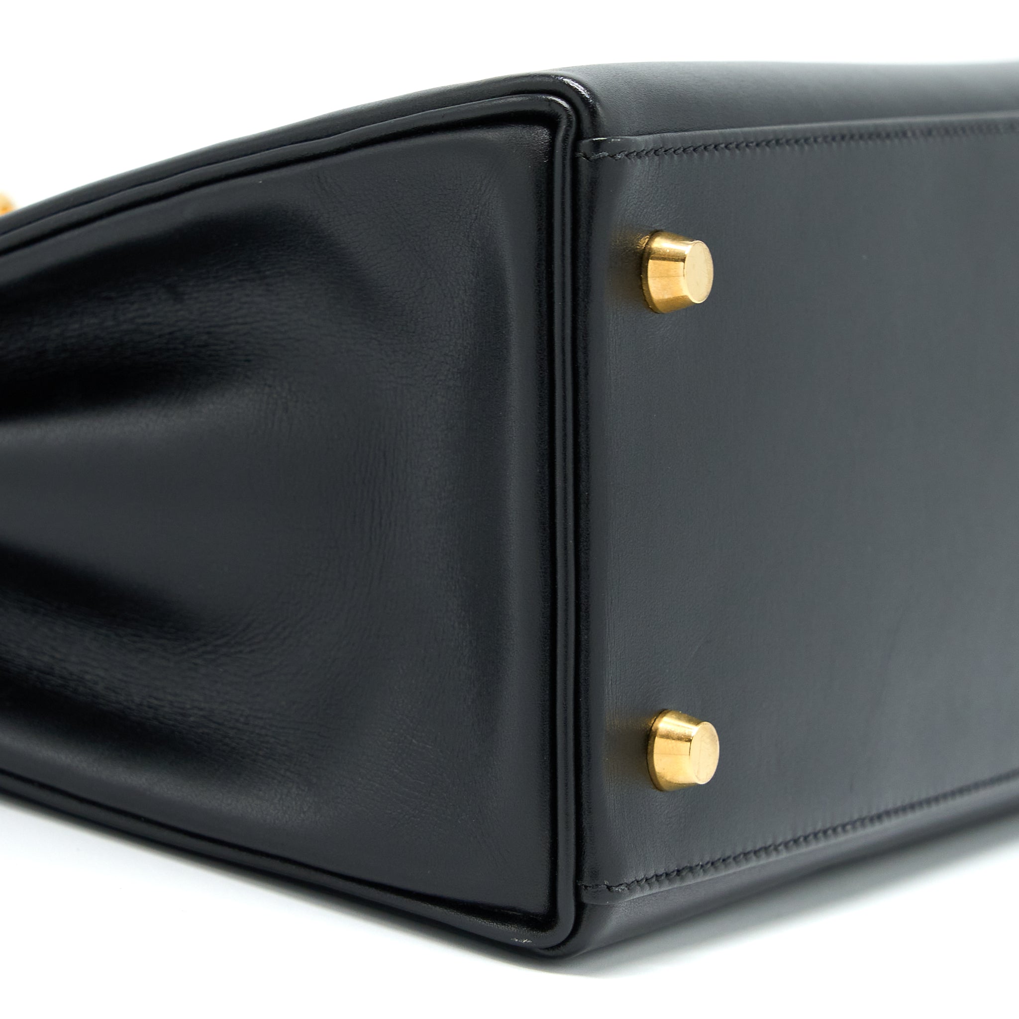 HERMES VINTAGE KELLY 28 BOX BLACK GHW