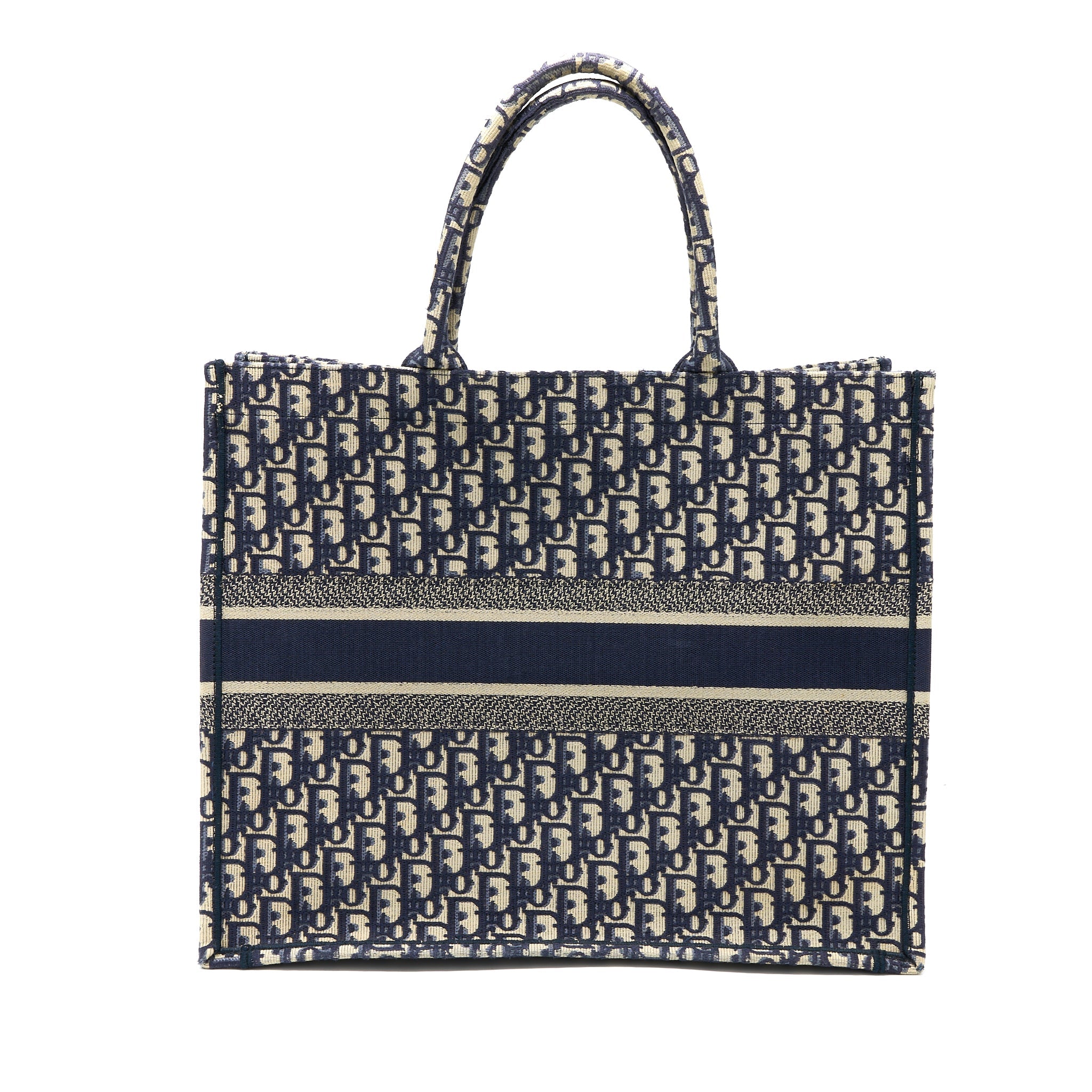 DIOR LARGE BOOK TOTE BLUE BLUE OBLIQUE JACQUARD