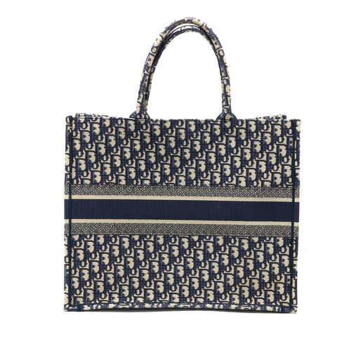 DIOR LARGE BOOK TOTE BLUE BLUE OBLIQUE JACQUARD