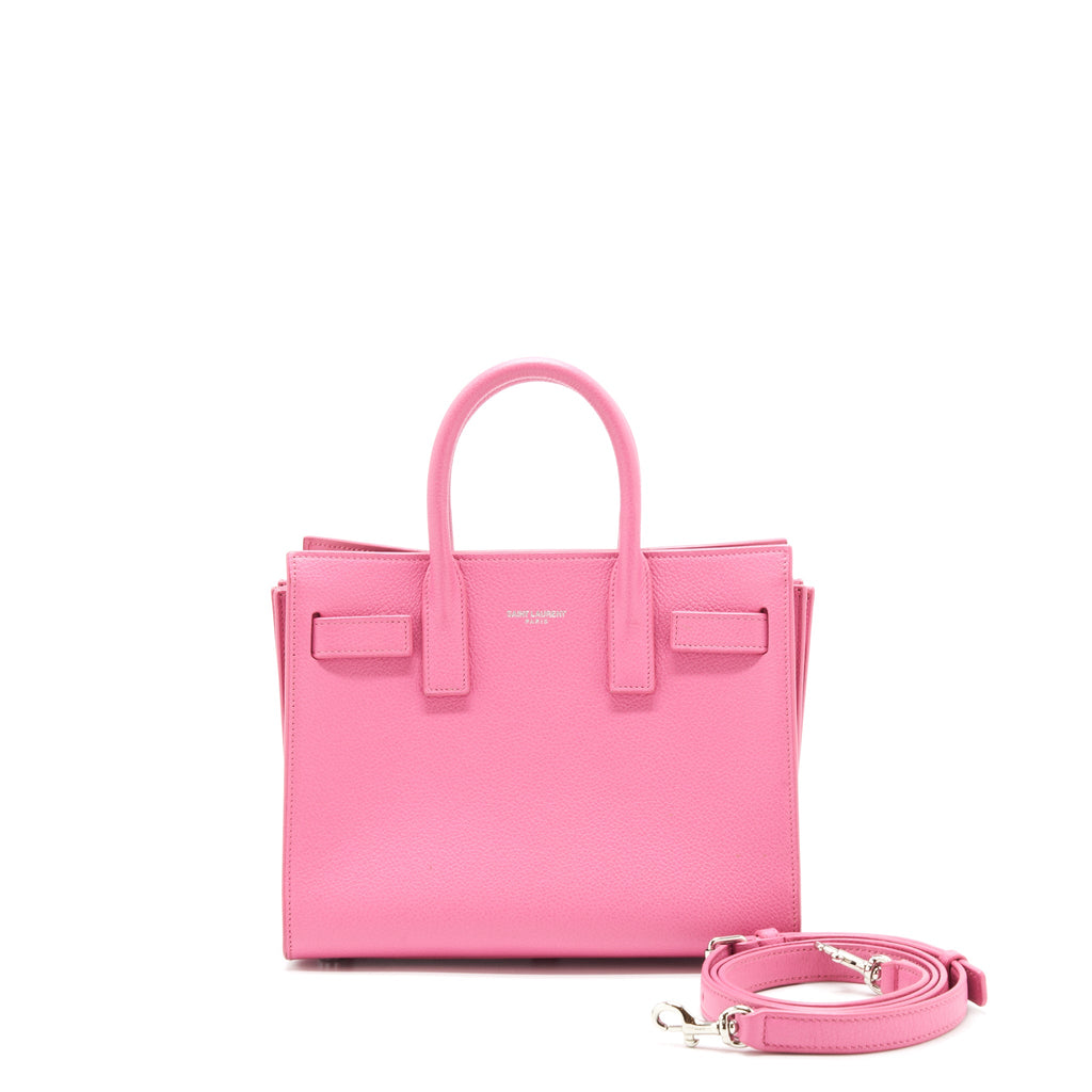 SAINT LAURENT (YSL) SAC DE JOUR CALFSKIN PINK SHW