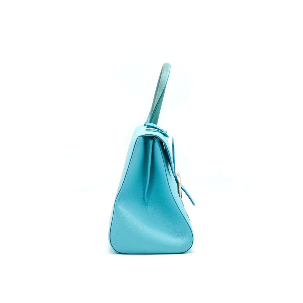 DELVAUX BRILLIANT MM IN TURQUOISE CALFSKIN SHW