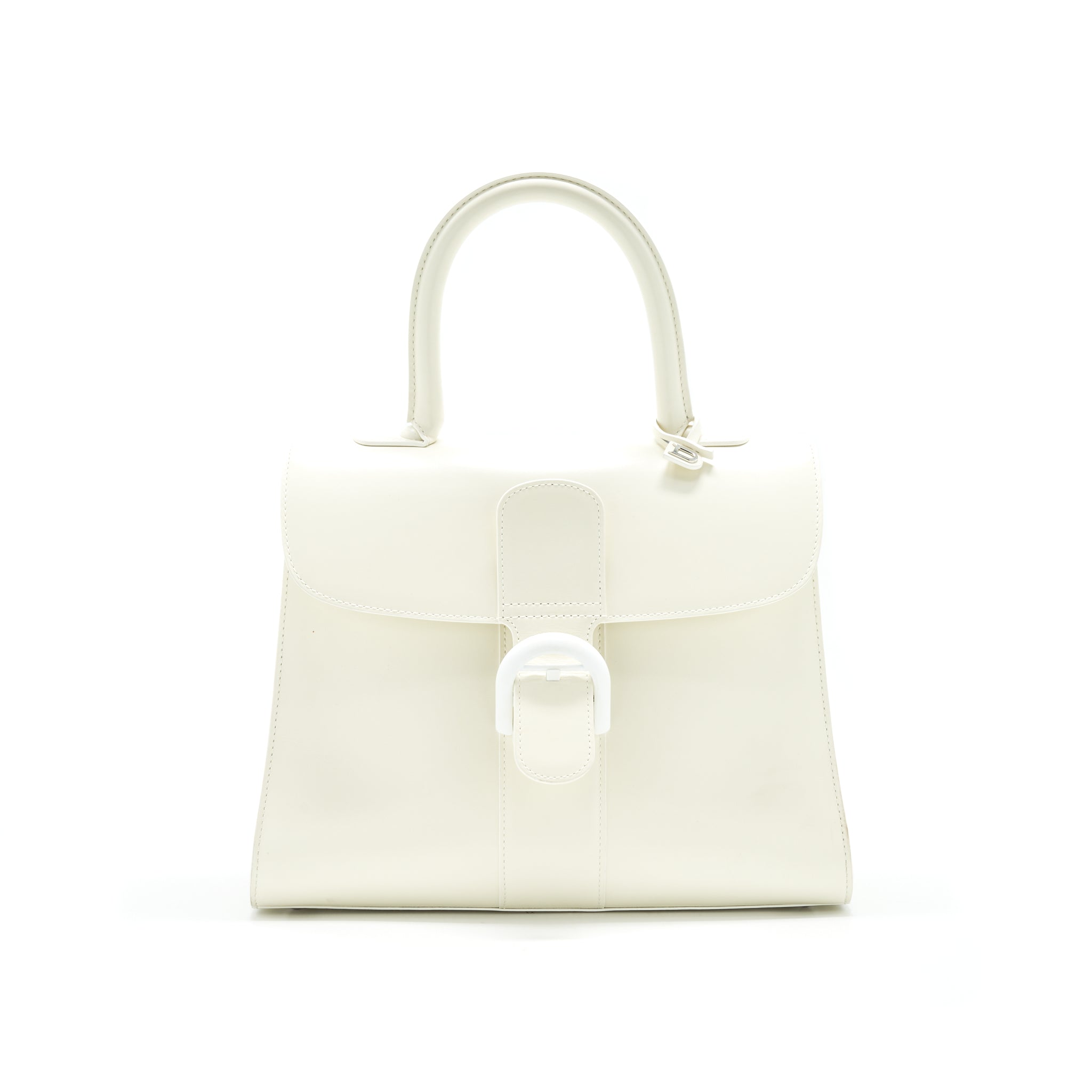 DELVAUX BRILLIANT MM IN WHITE BOX CALFSKIN WHW