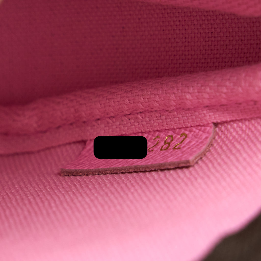 LOUIS VUITTON MINI POCHETTE ACCESSORIES MONOGRAM CANVAS/PINK GHW
