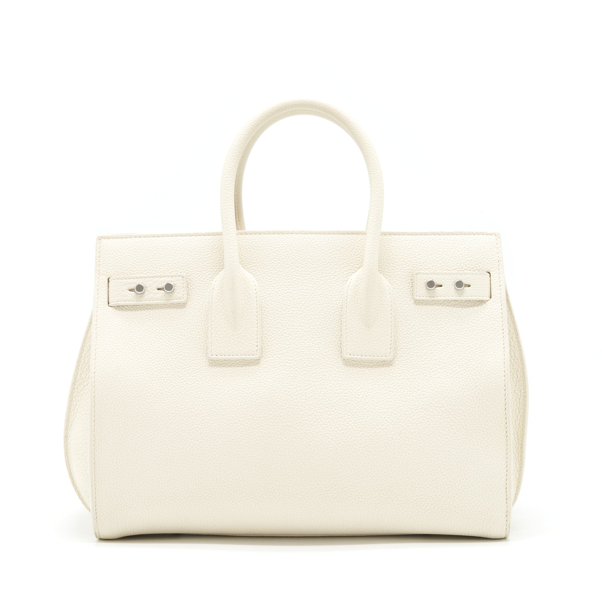 SAINT LAURENT (YSL) SAC DE JOUR TOTE BAG CALFSKIN WHITE SHW