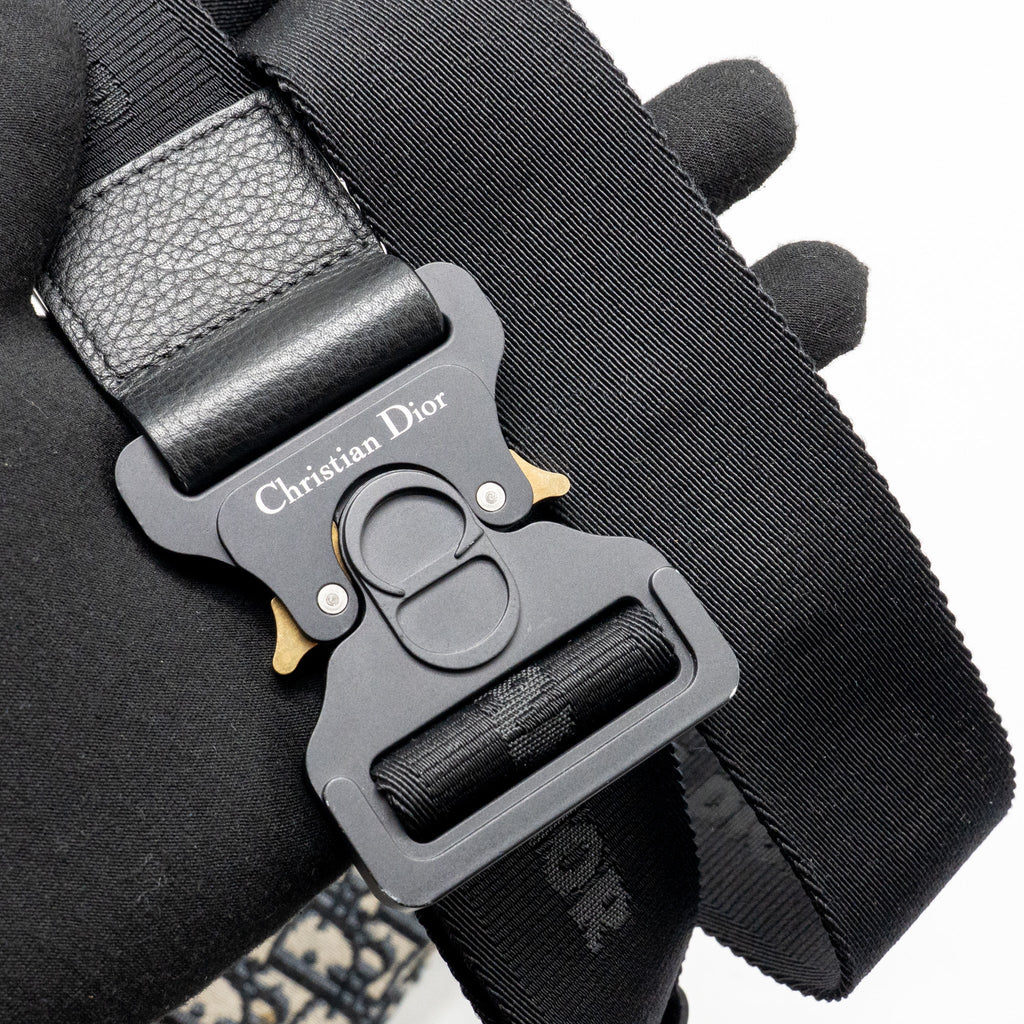 DIOR HOMME SADDLE BAG OBLIQUE JACQUARD MULTICOLOURED HARDWARE