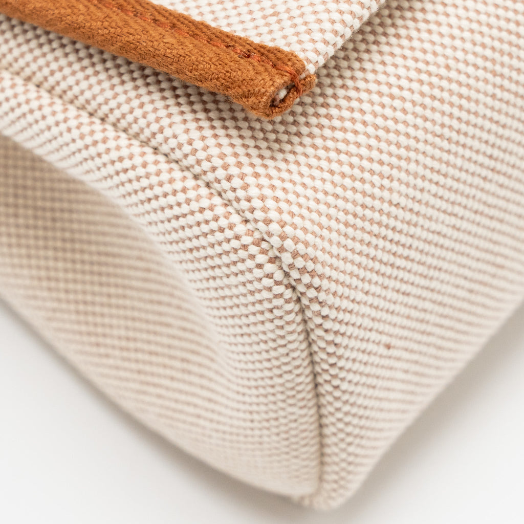 HERMES HERBAG MINI CANVAS/HUNTER LEATHER ECRU-BEIGE/FAUVE GHW