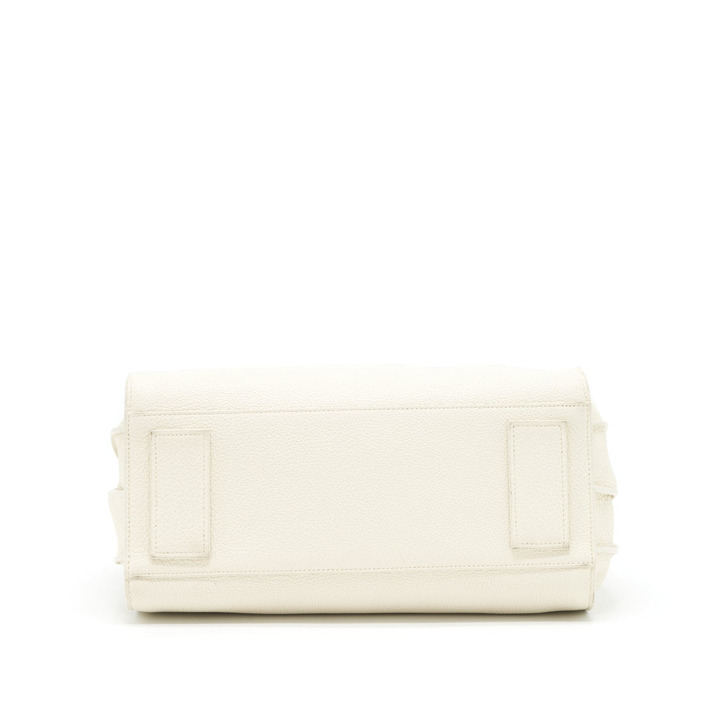 SAINT LAURENT (YSL) SAC DE JOUR TOTE BAG CALFSKIN WHITE SHW