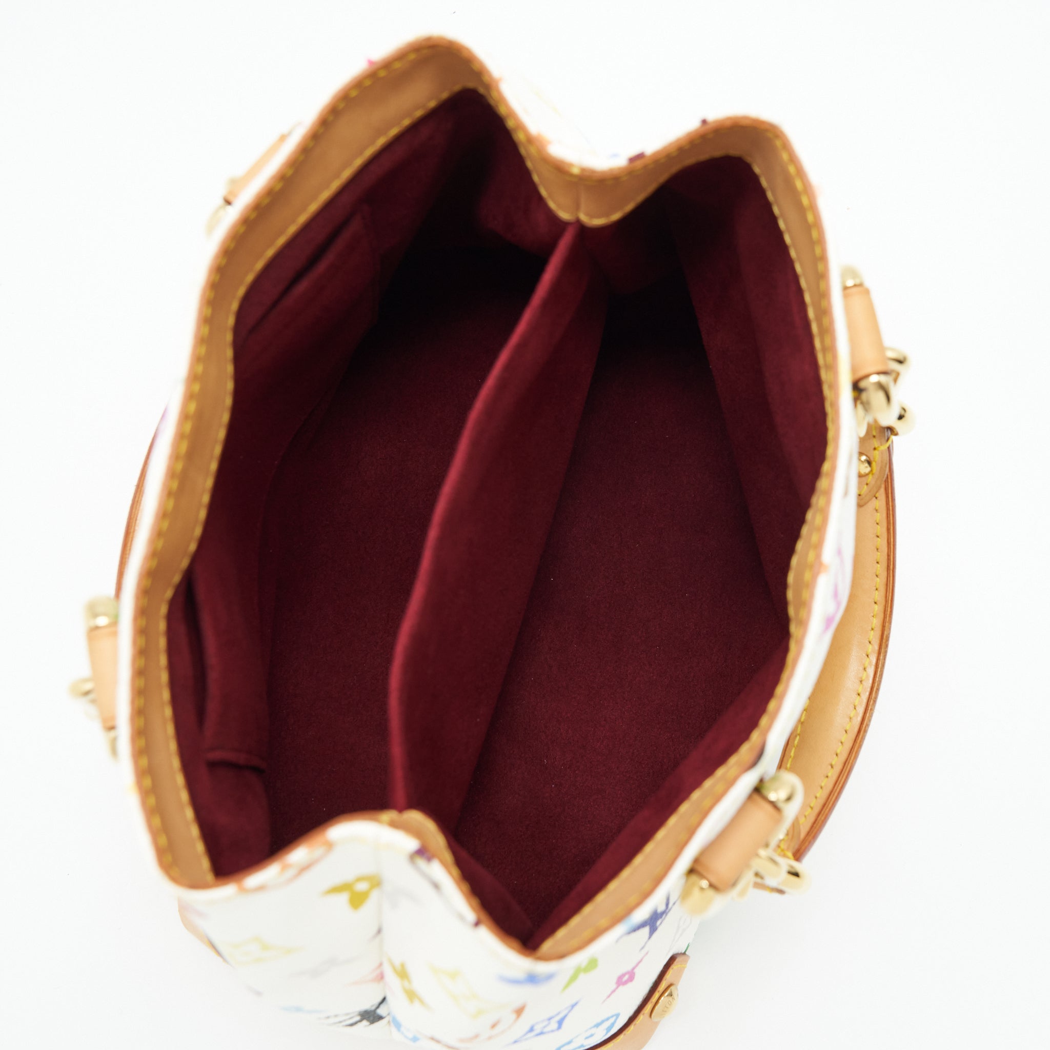 LOUIS VUITTON VINTAGE TOTE BAG WHITE/MULTICOLOUR GHW