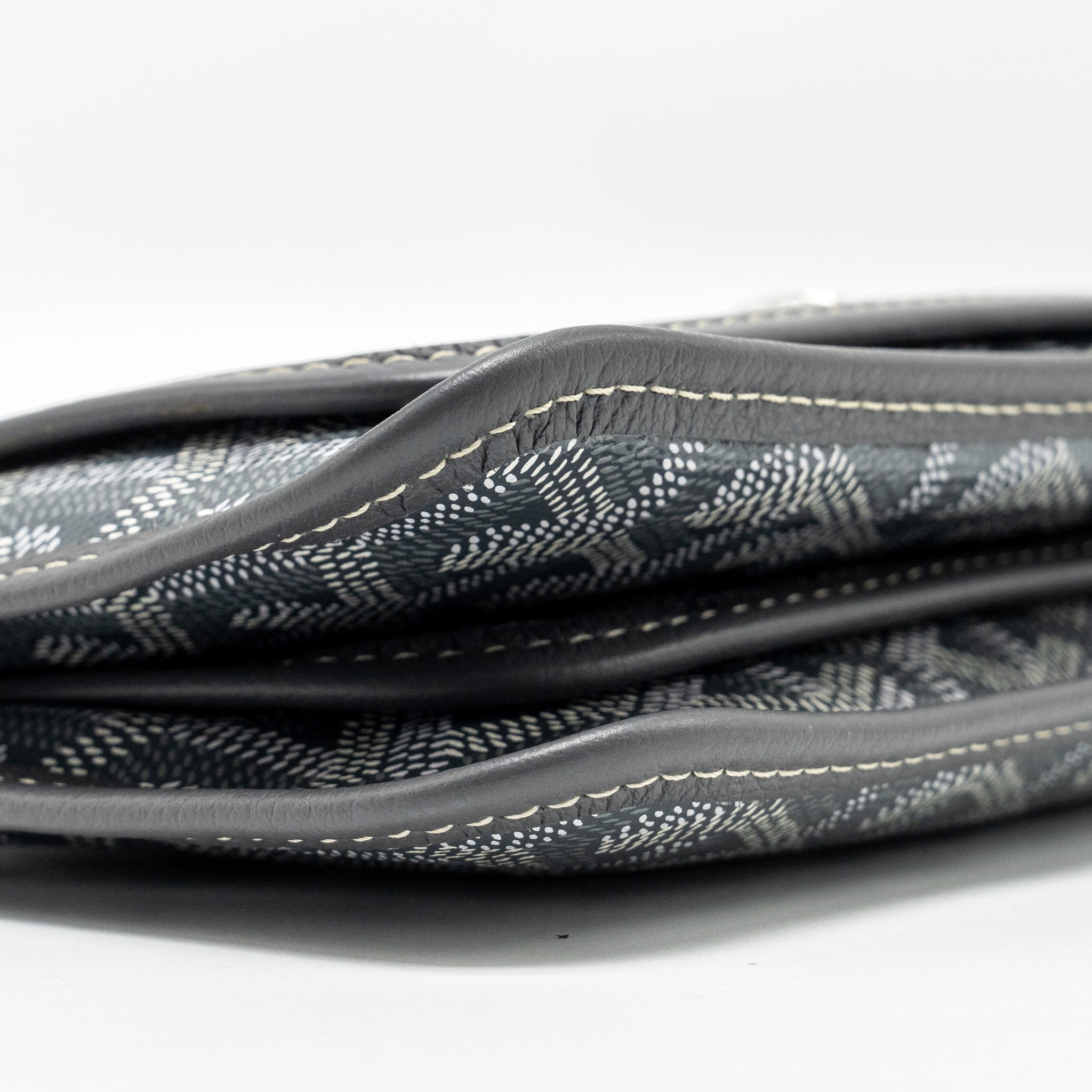 GOYARD PORTEFEUILLE POCHETTE PLUMET GOYARDINE CANVAS / LEATHER GREY SHW