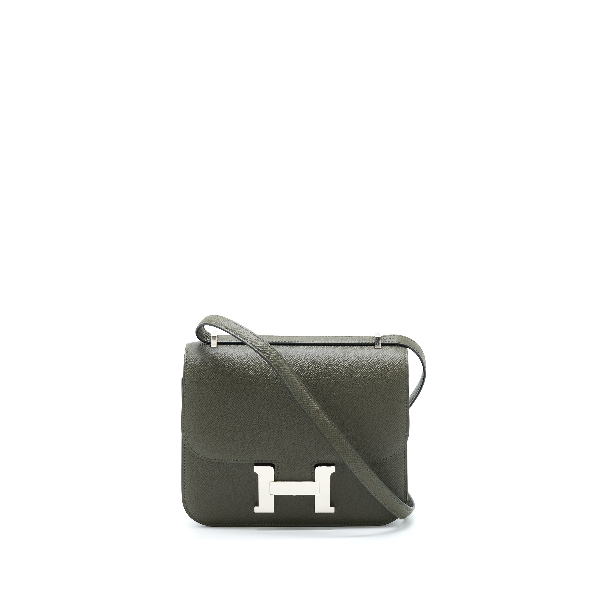 HERMES MINI CONSTANCE EPSOM C6 VERT DE GRIS SHW