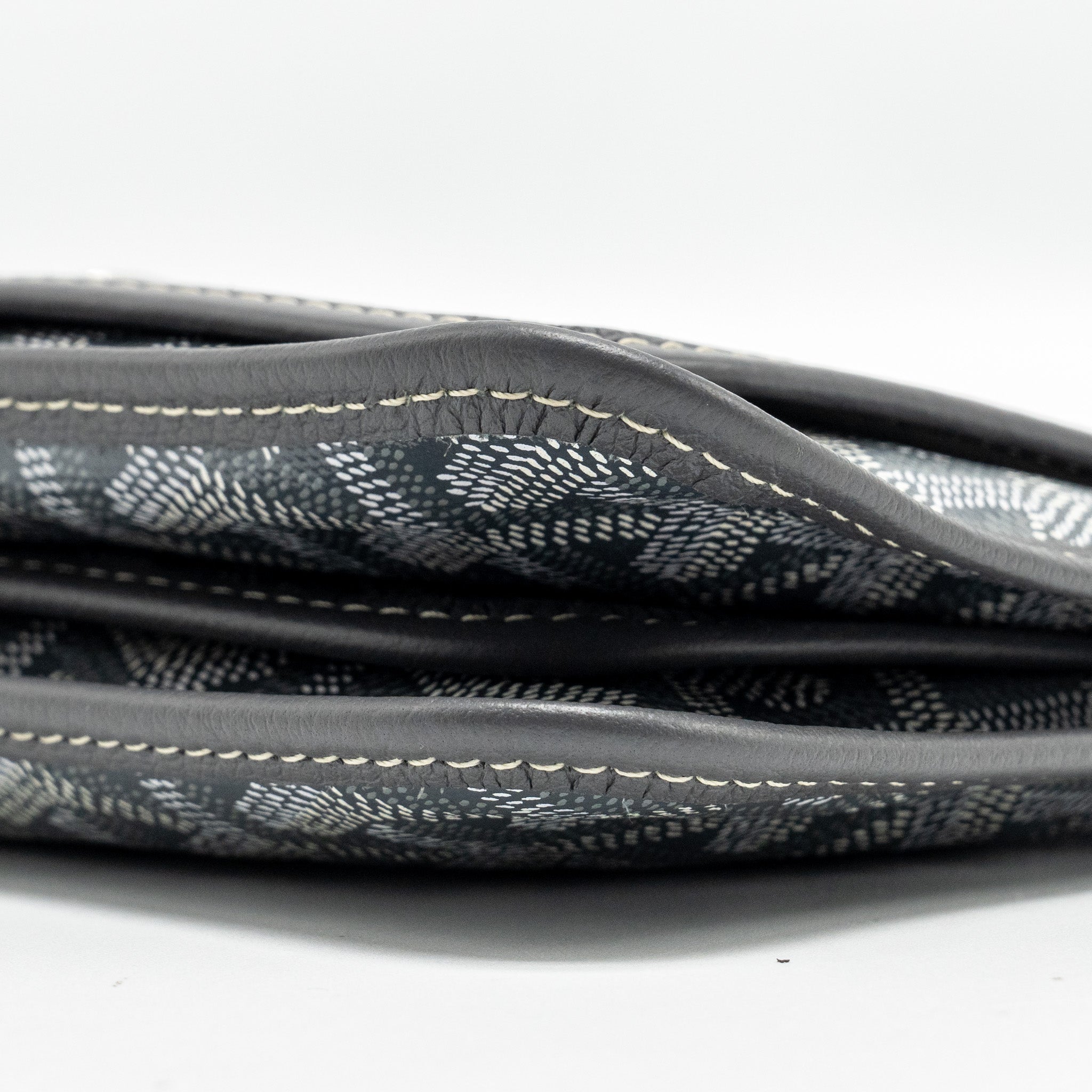 GOYARD PORTEFEUILLE POCHETTE PLUMET GOYARDINE CANVAS / LEATHER GREY SHW