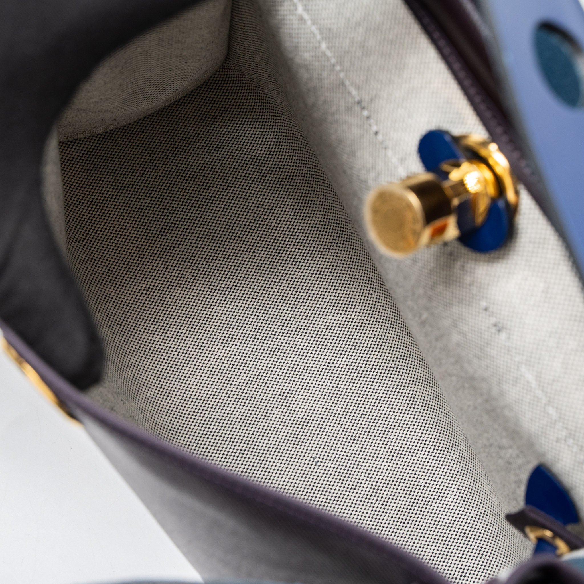 HERMES HERBAG ZIP 31 BAG TOILE H BERLINE CANVAS/VACHE HUNTER CASSIS/BLACK/BLUE SAPHIR GHW
