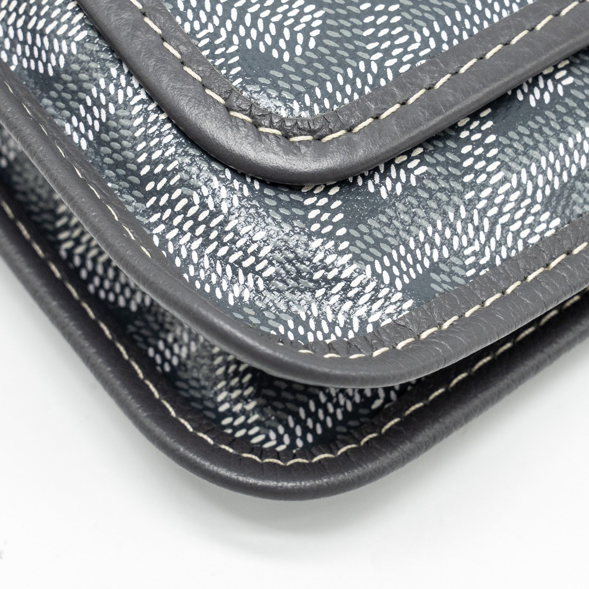 GOYARD PORTEFEUILLE POCHETTE PLUMET GOYARDINE CANVAS / LEATHER GREY SHW