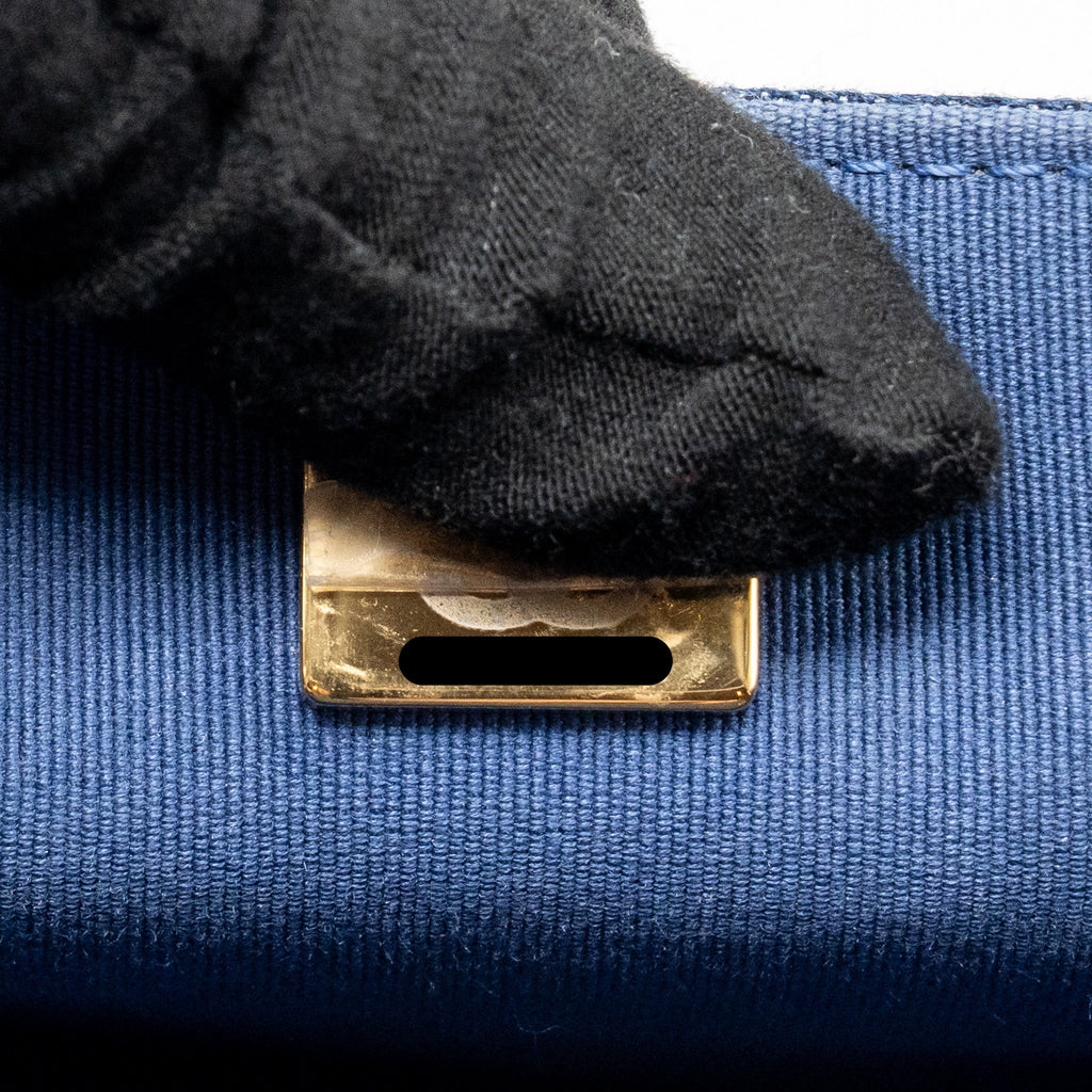 CHANEL 23S FLAP BACKPACK DENIM BLUE GHW (MICROCHIP)