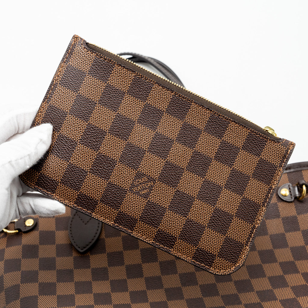 LOUIS VUITTON NEVERFULL PM DAMIER EBENE CANVAS GHW