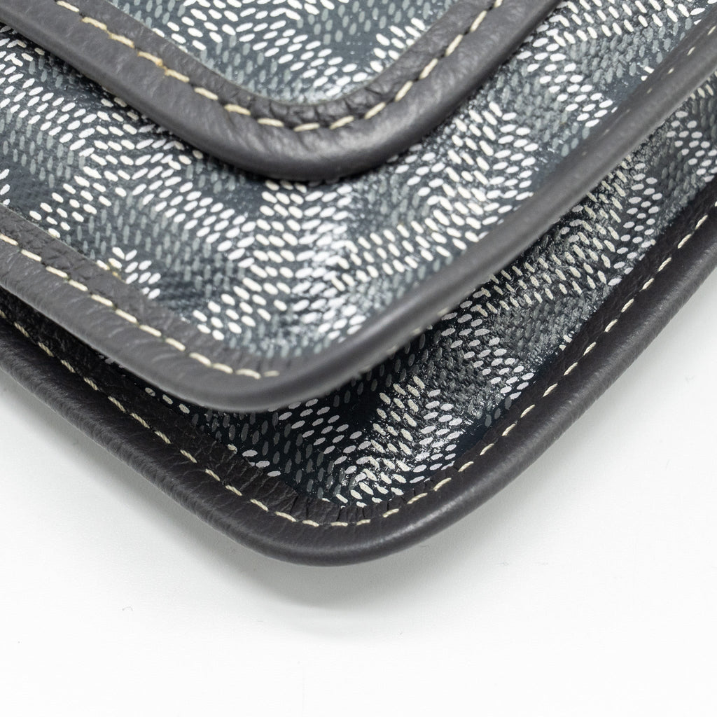 GOYARD PORTEFEUILLE POCHETTE PLUMET GOYARDINE CANVAS / LEATHER GREY SHW