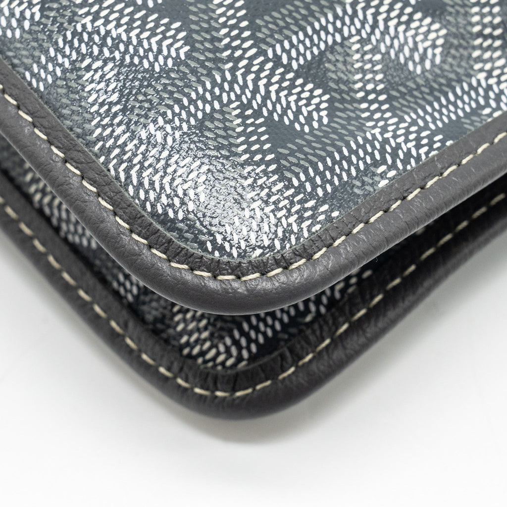 GOYARD PORTEFEUILLE POCHETTE PLUMET GOYARDINE CANVAS / LEATHER GREY SHW