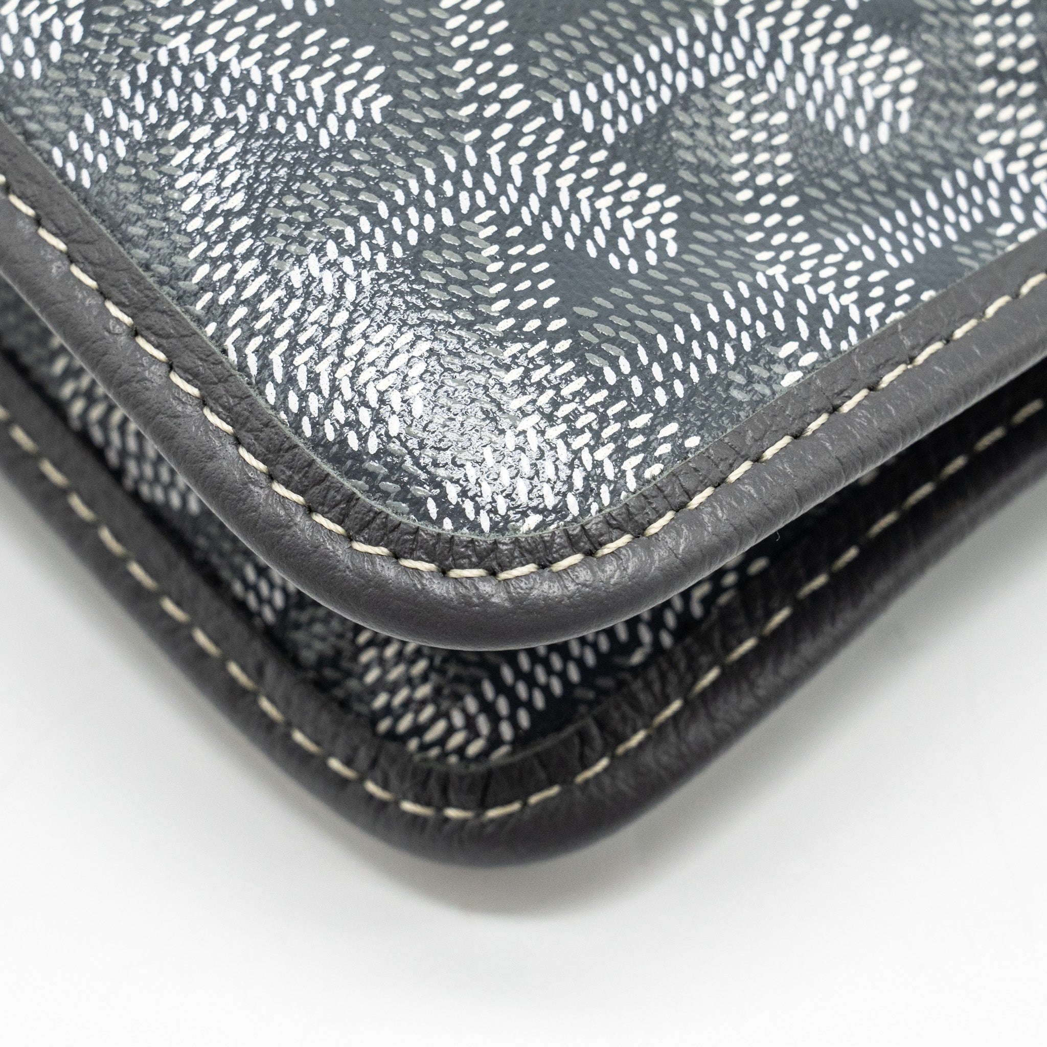 GOYARD PORTEFEUILLE POCHETTE PLUMET GOYARDINE CANVAS / LEATHER GREY SHW