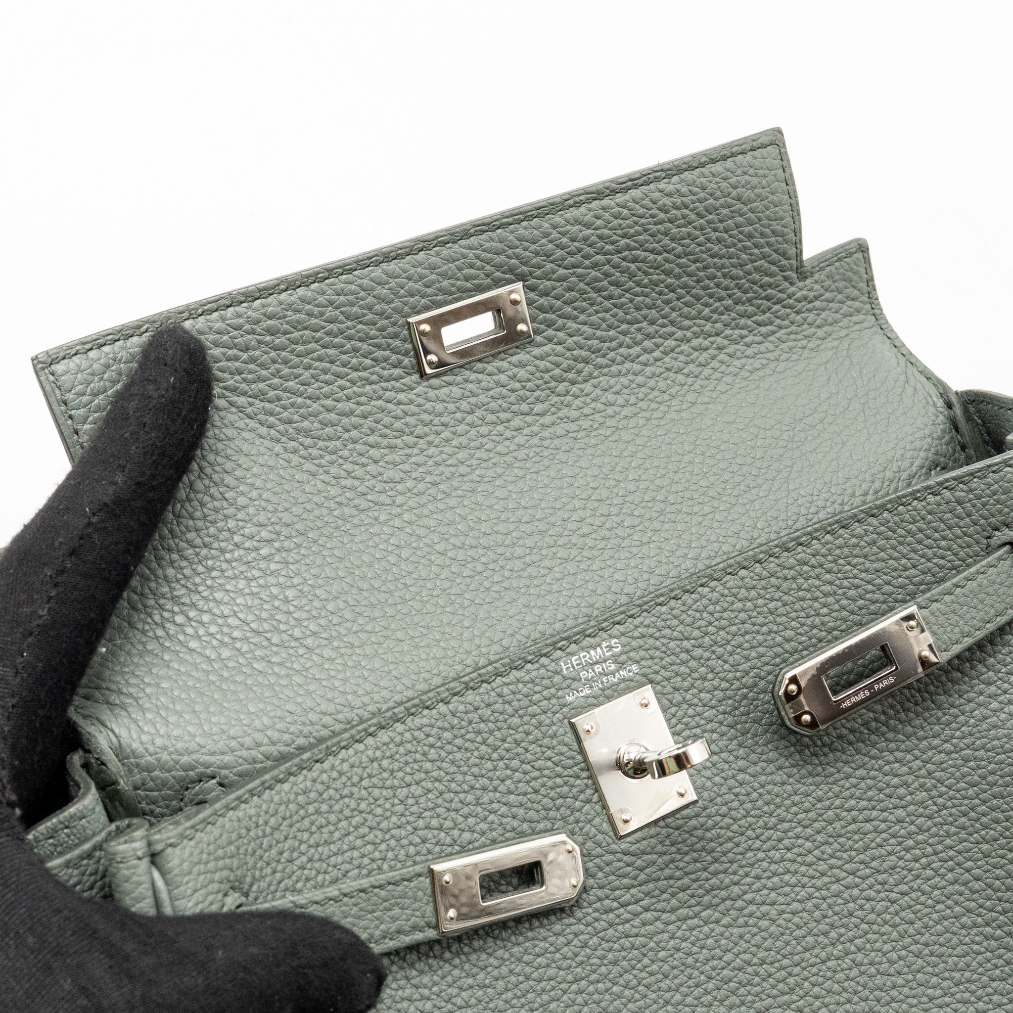 HERMES KELLY 25 TOGO VERT AMANDE SHW