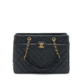 CHANEL SHOPPING TOTE BAG CAVIAR BLACK GHW
