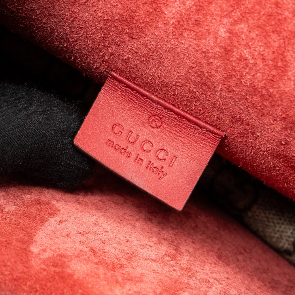GUCCI DIONYSUS GG SUPREME MINI BAG RED SHW