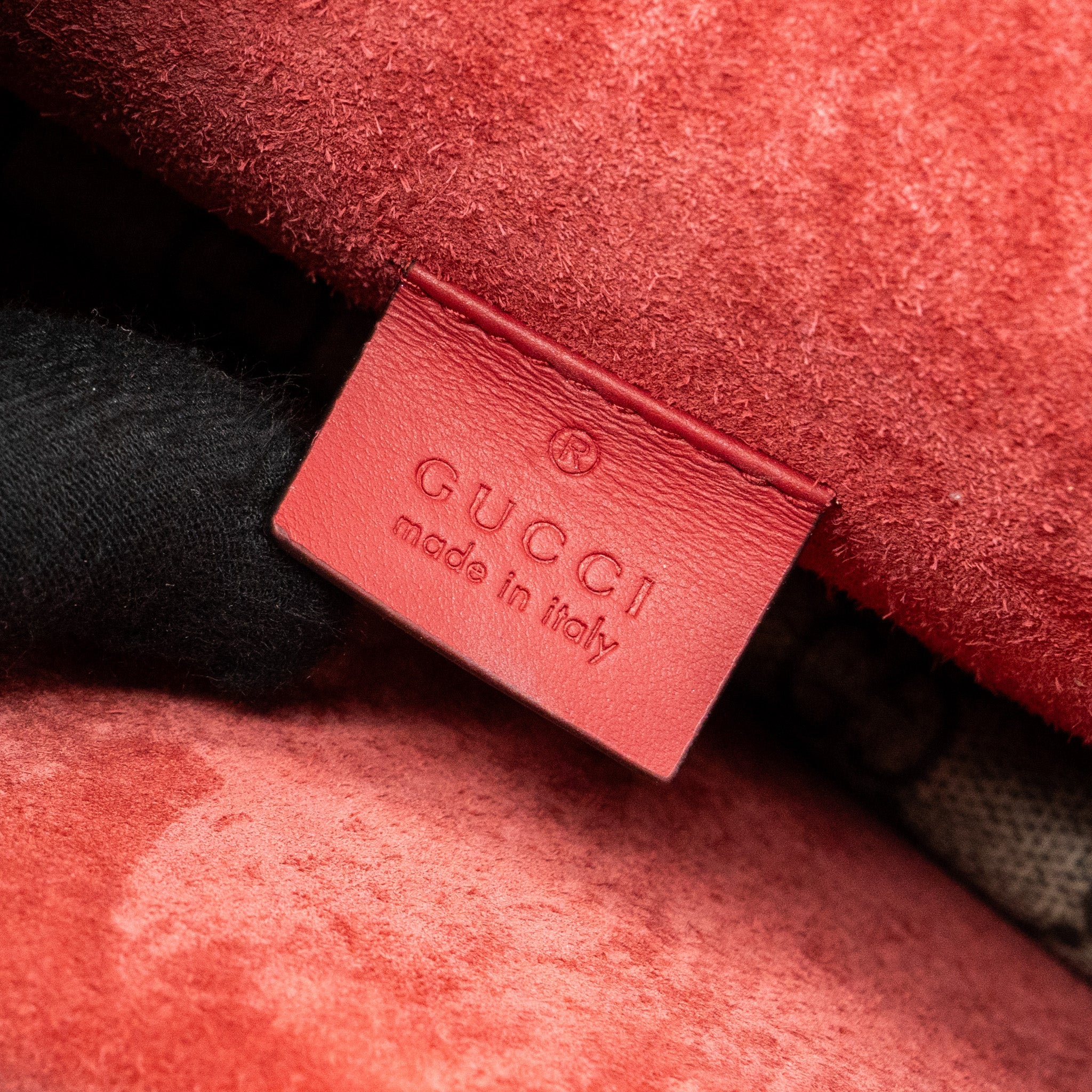 GUCCI DIONYSUS GG SUPREME MINI BAG RED SHW