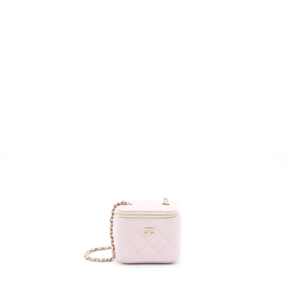 CHANEL MINI VANITY CASE CAVIAR PINK LGHW