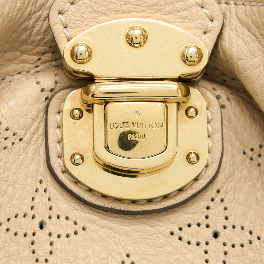 LOUIS VUITTON MAHINA HINA SHOULDER BAG BEIGE GHW