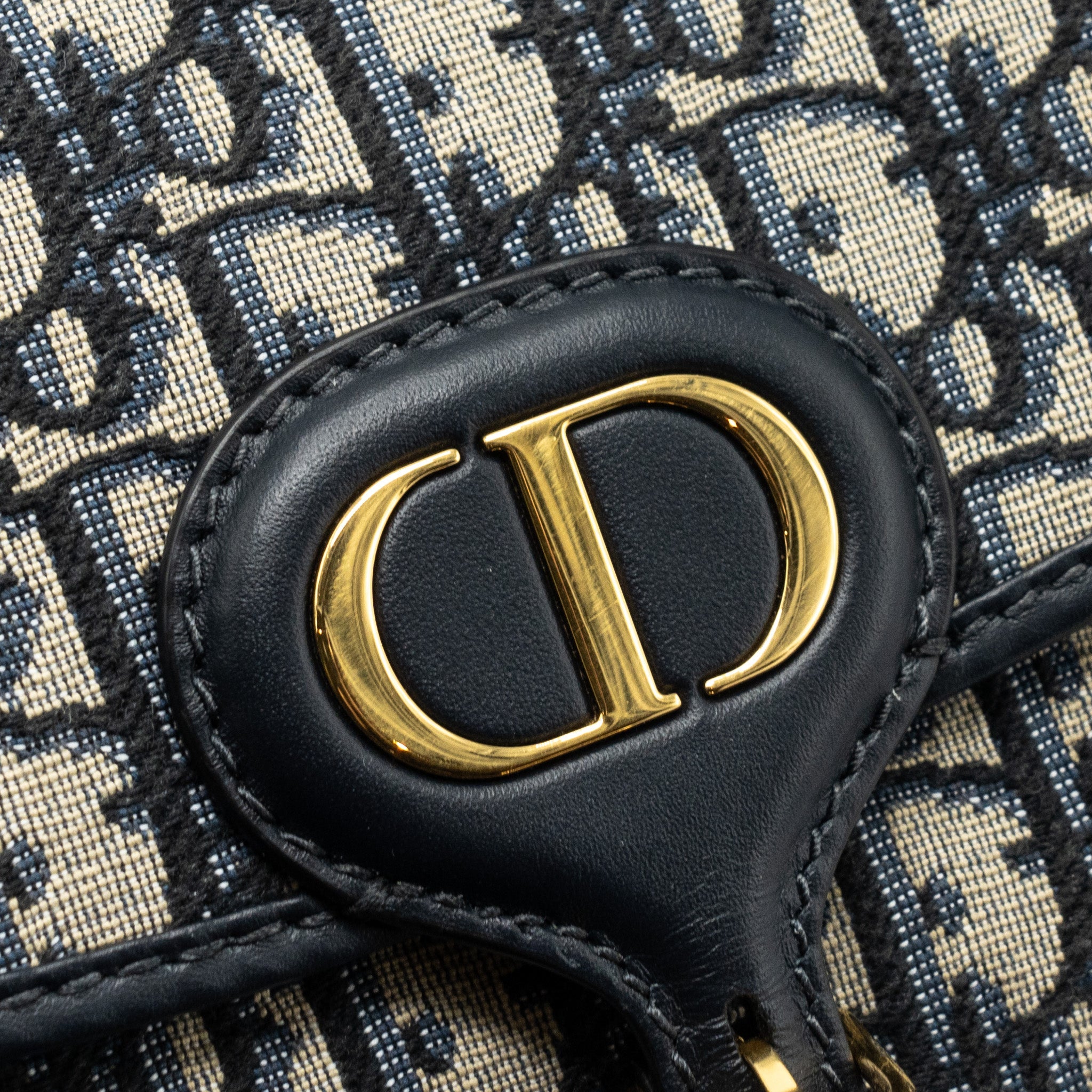 DIOR BOBBY EAST-WEST BAG BLUE OBLIQUE JACQUARD GHW