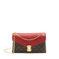 LOUIS VUITTON PALLAS CHAIN BAG CERISE MONOGRAM CANVAS/LEATHER GHW
