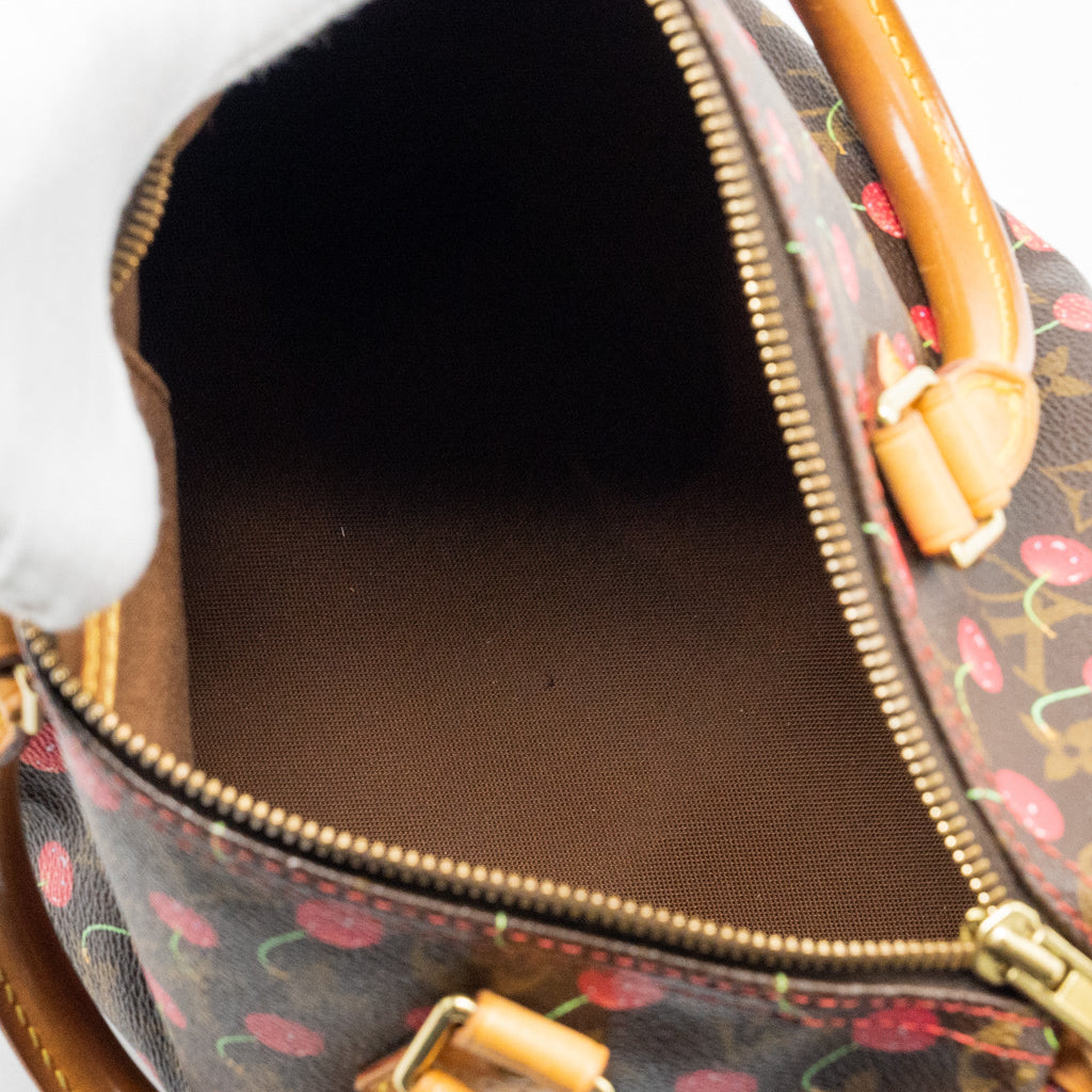 LOUIS VUITTON SPEEDY 25 CHERRY BLOSSOM MONOGRAM CANVAS GHW