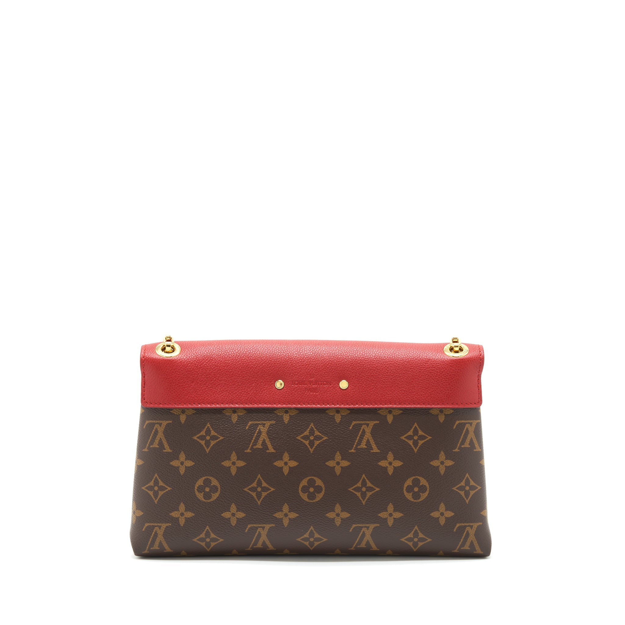 LOUIS VUITTON PALLAS CHAIN BAG CERISE MONOGRAM CANVAS/LEATHER GHW