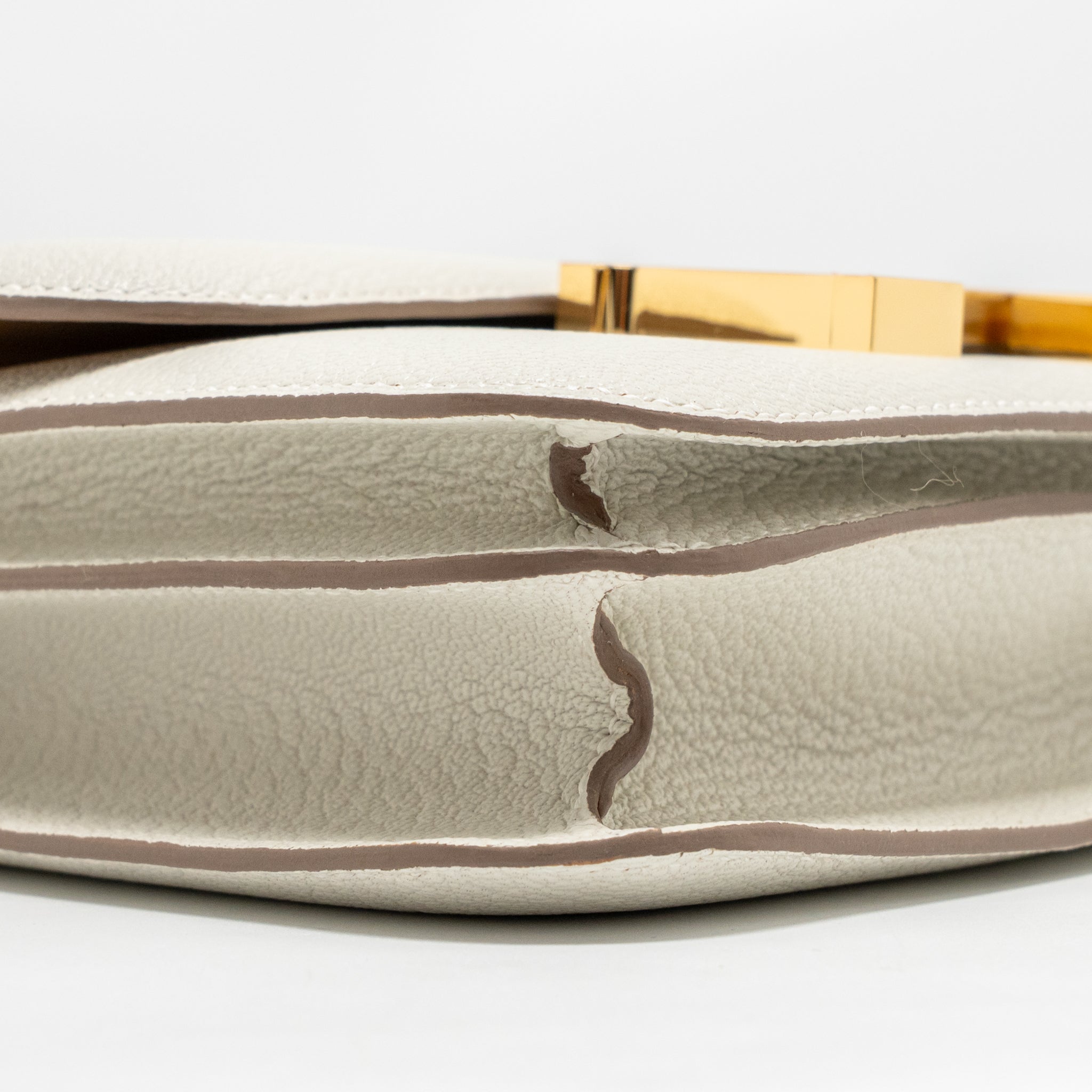 HERMES MINI CONSTANCE CHÈVRE MYSORE MUSHROOM/BISCUIT GHW
