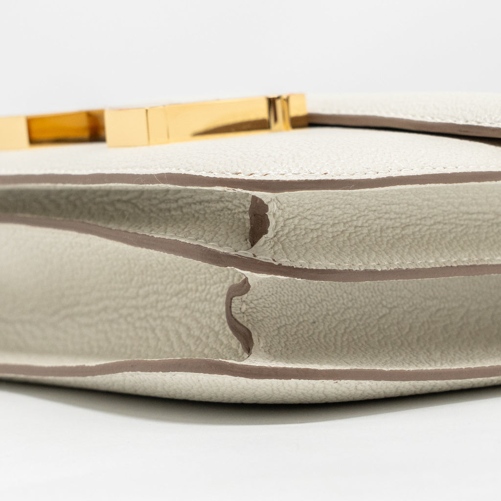 HERMES MINI CONSTANCE CHÈVRE MYSORE MUSHROOM/BISCUIT GHW