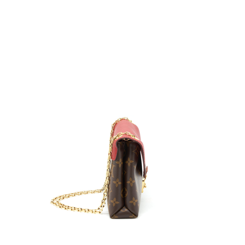 LOUIS VUITTON PALLAS CHAIN BAG CERISE MONOGRAM CANVAS/LEATHER GHW