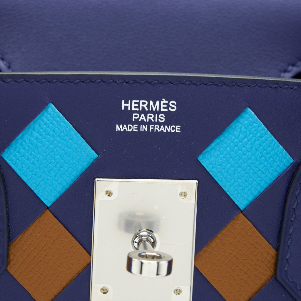 HERMES BIRKIN 30 TRESSAGE SWIFT BLEU/ENCRE SHW
