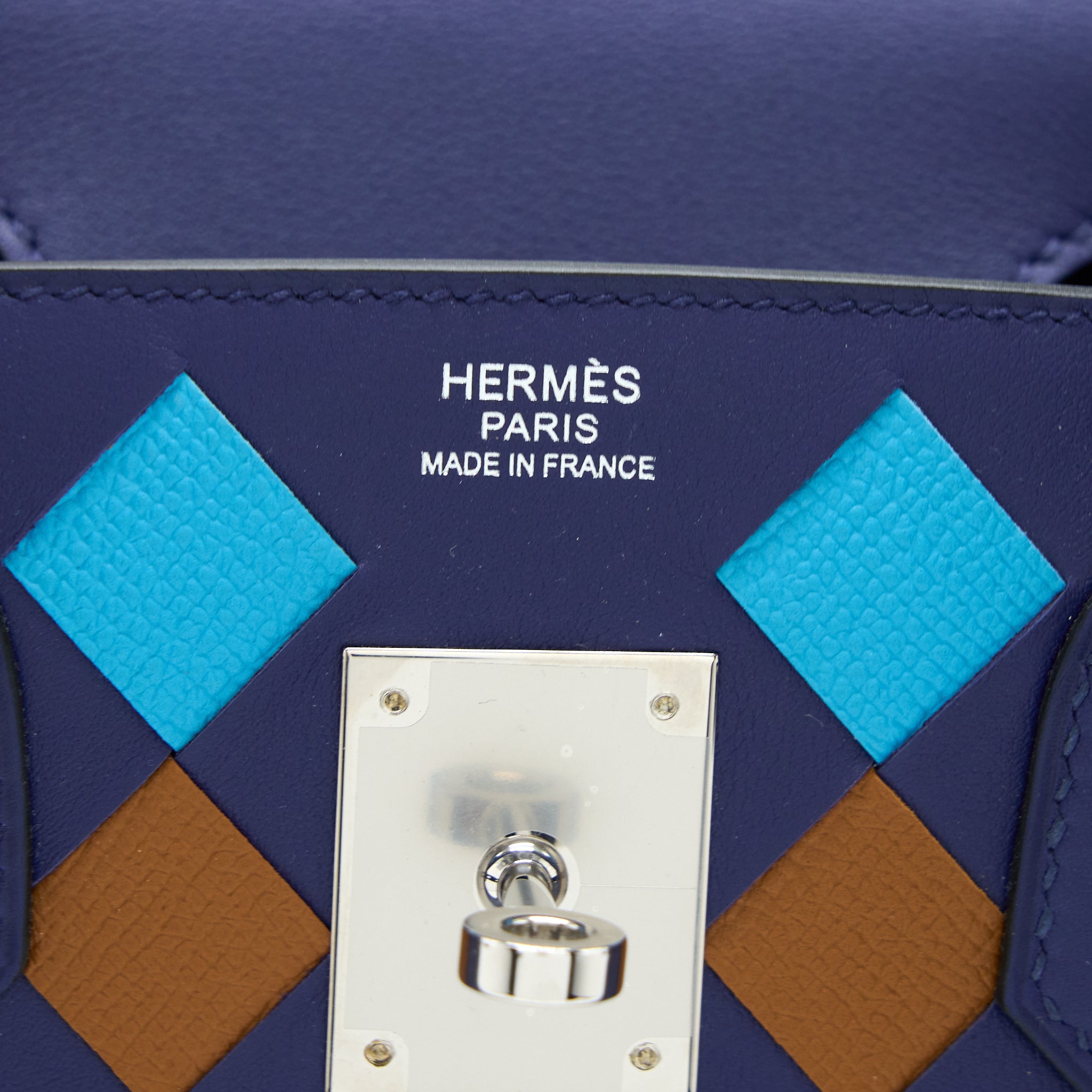 HERMES BIRKIN 30 TRESSAGE SWIFT BLEU/ENCRE SHW