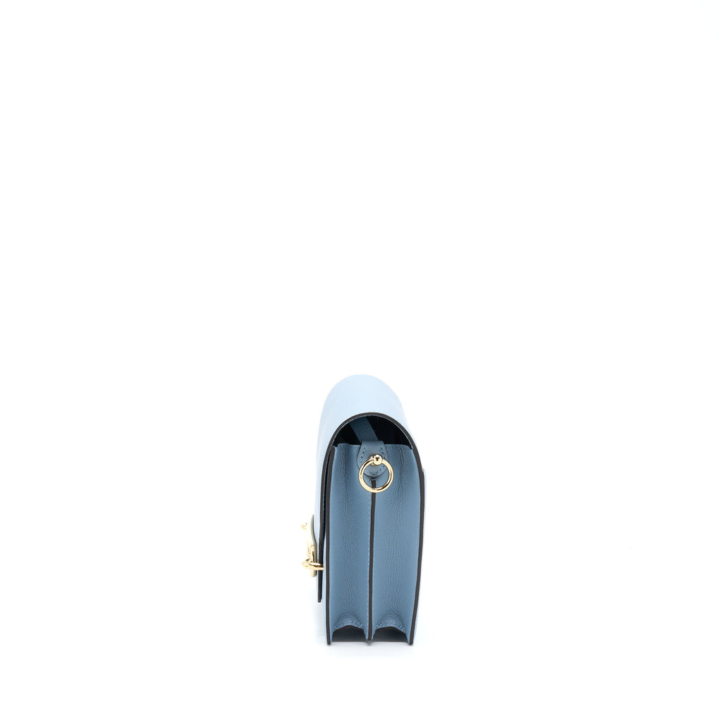 HERMES MINI ROULIS EVERCOLOR BLEU LIN GHW