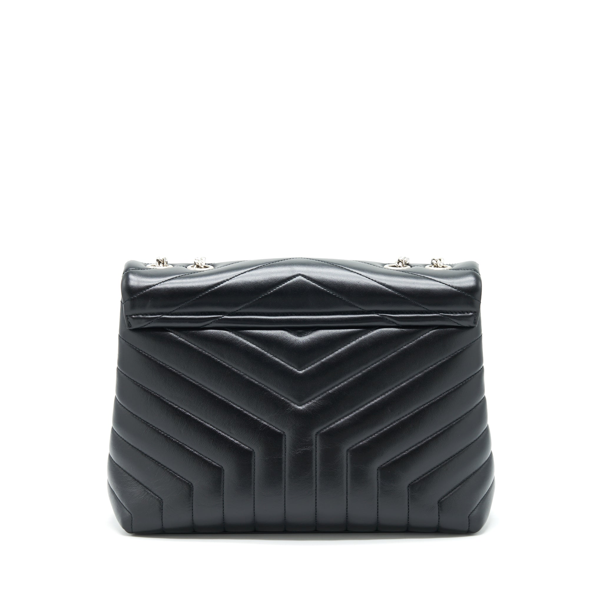 SAINT LAURENT / YSL LOULOU MEDIUM BAG CALFSKIN BLACK SHW