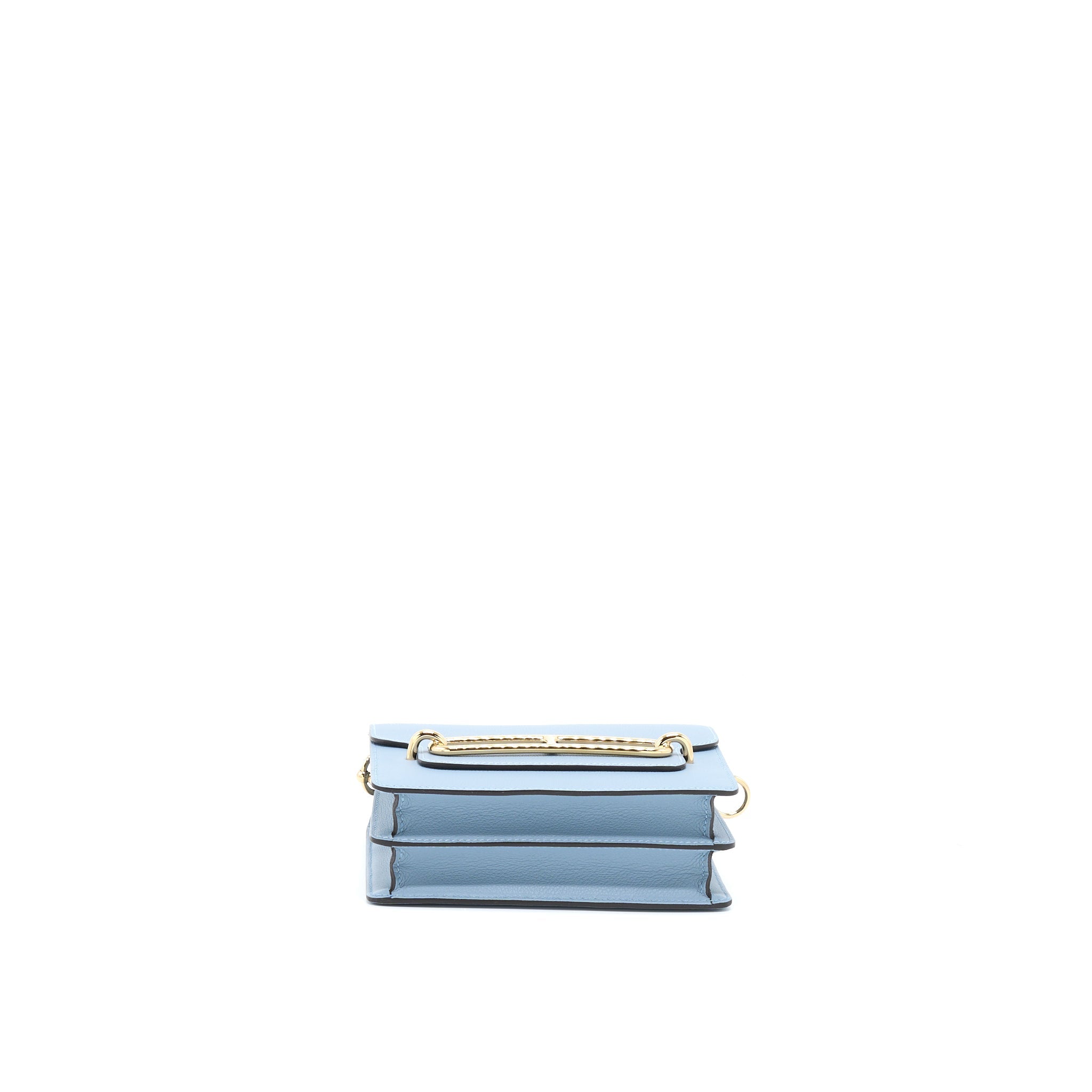 HERMES MINI ROULIS EVERCOLOR BLEU LIN GHW