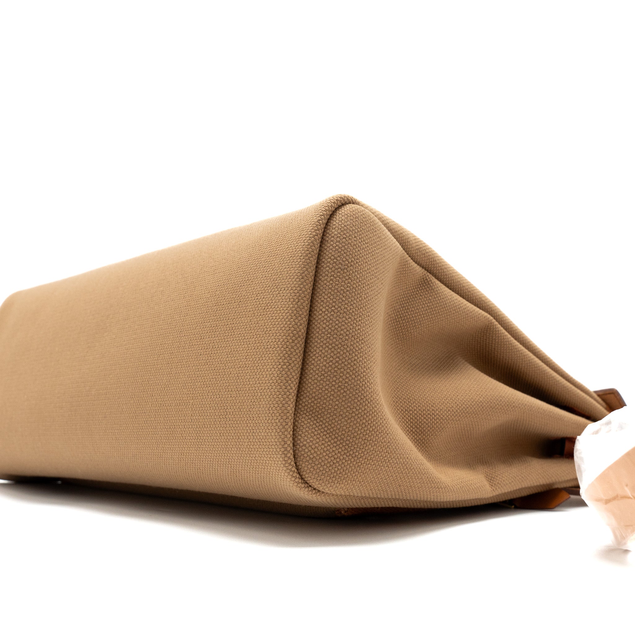 HERMES HERBAG 31 ZIP BAG CANVAS/VACHE HUNTER CHAI/ NATURAL SABLE/ FAUVE/ CUIVRE GHW