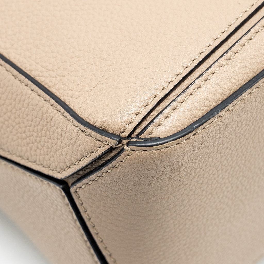 LOEWE SMALL PUZZLE BAG CALFSKIN SAND GHW