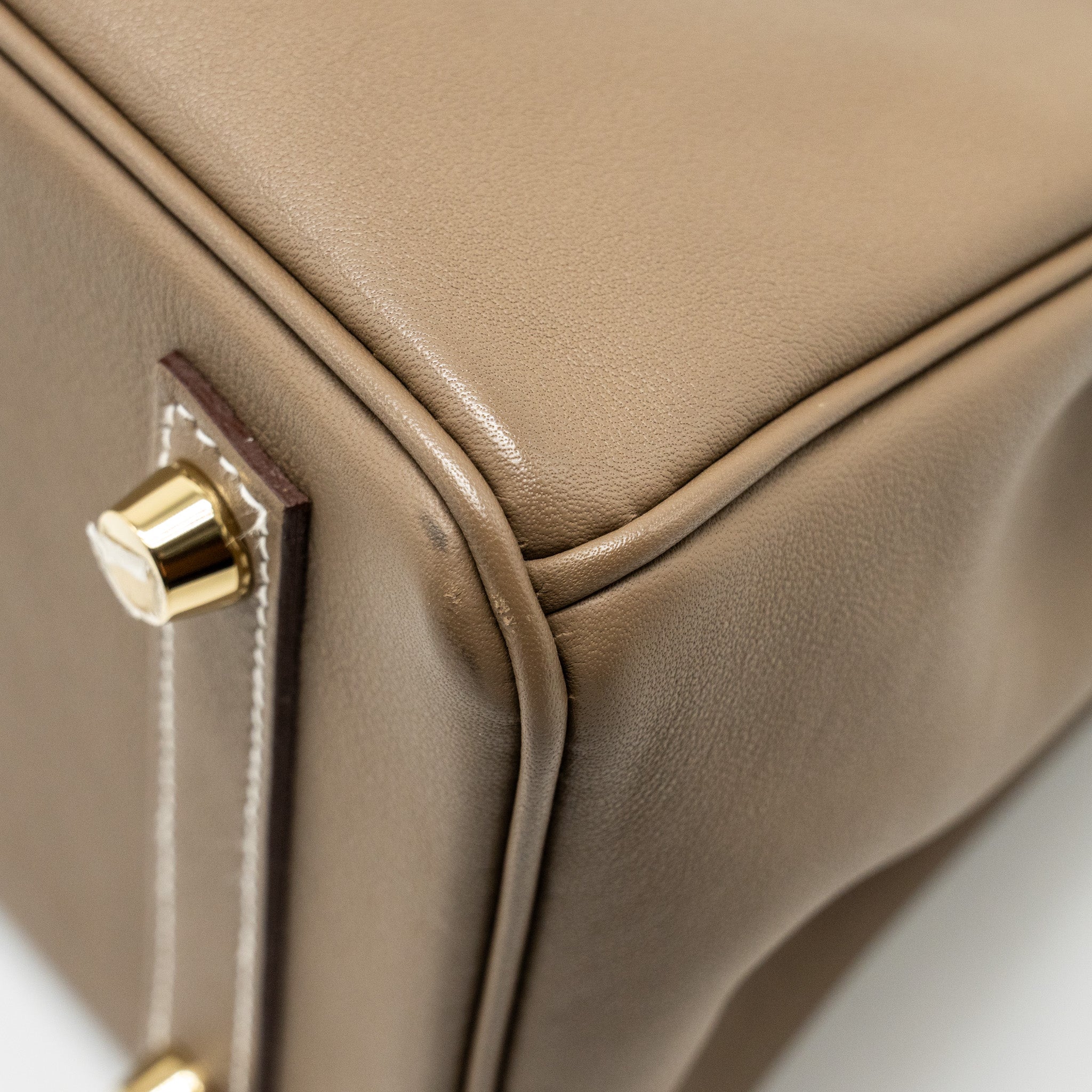 HERMES BIRKIN 25 SWIFT ETOUPE GHW