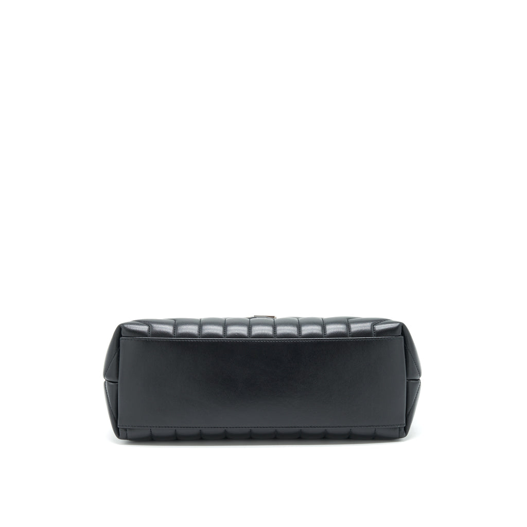 SAINT LAURENT / YSL LOULOU MEDIUM BAG CALFSKIN BLACK SHW