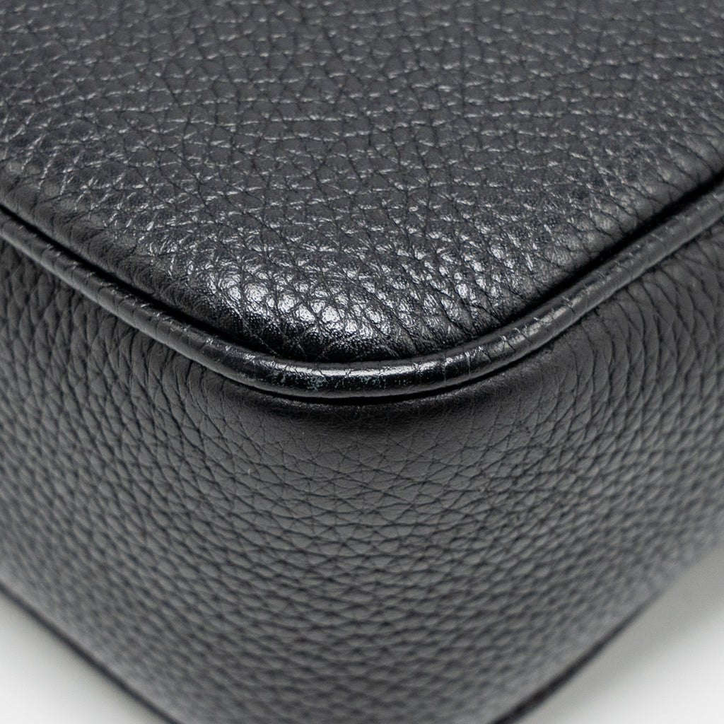 GUCCI SOHO DISCO CAMERA CROSSBODY BAG CALFSKIN BLACK LGHW