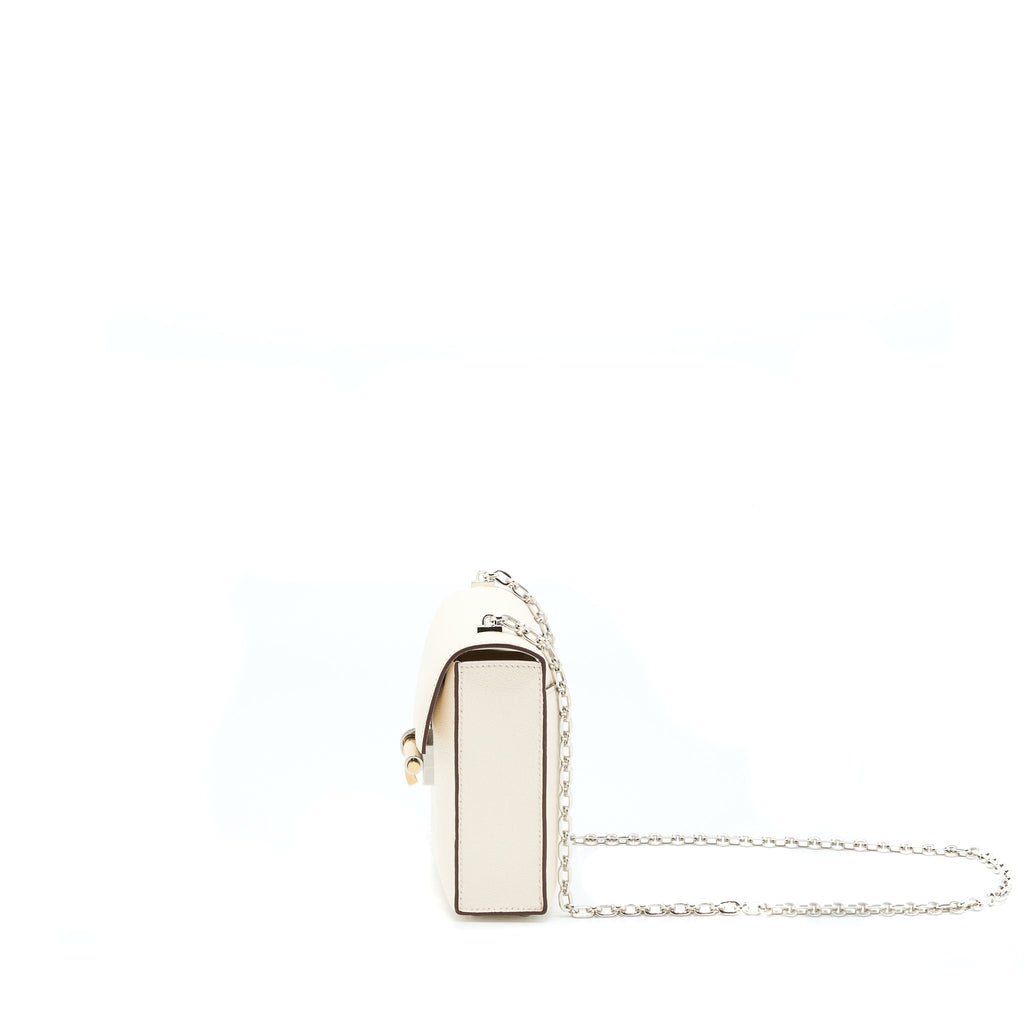 HERMES MINI VERROU BAG CHEVRE MYSORE NATA WITH HAVANE/TCHAI/ETOUPE HARDWARE