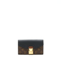 LOUIS VUITTON LONG WALLET BLACK/MONOGRAM CANVAS GHW