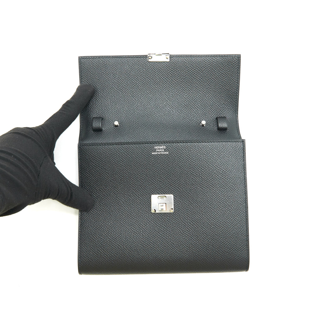 HERMES CLIC 16 WALLET EPSOM BLACK SHW
