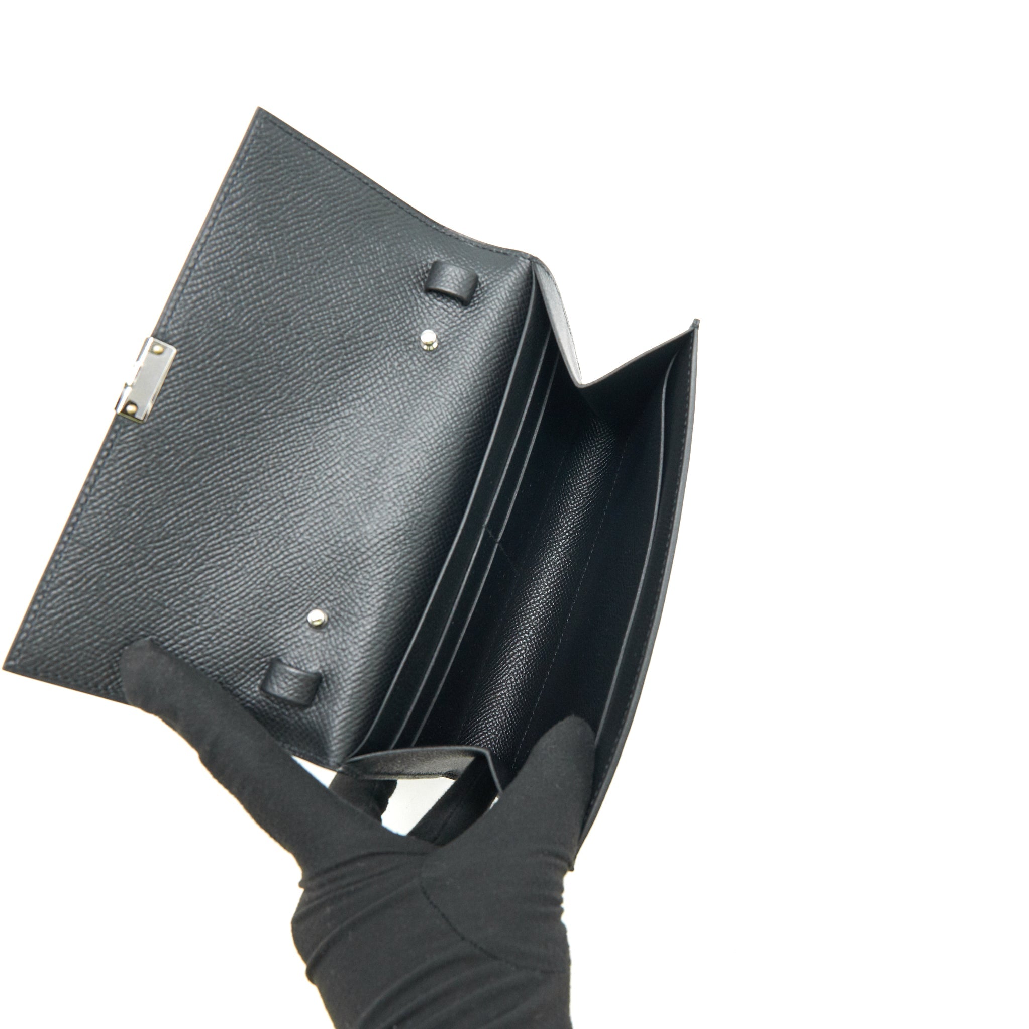 HERMES CLIC 16 WALLET EPSOM BLACK SHW
